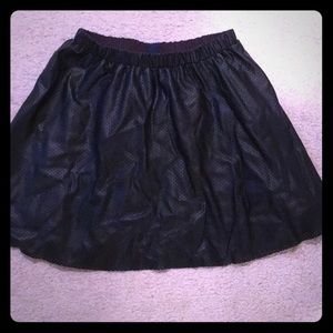 Girls Faux Leather Skirt